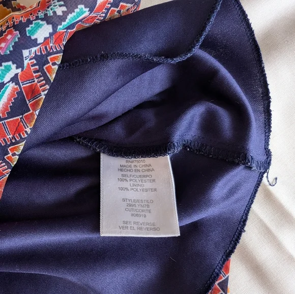 Multicolor Chevron Pattern Dress - Picture 4 of 4